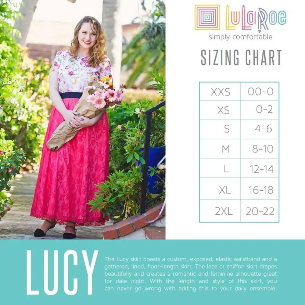 NWOT LuLaRoe Teal Lace Elegant Lucy Maxi Skirt Size Extra Small
